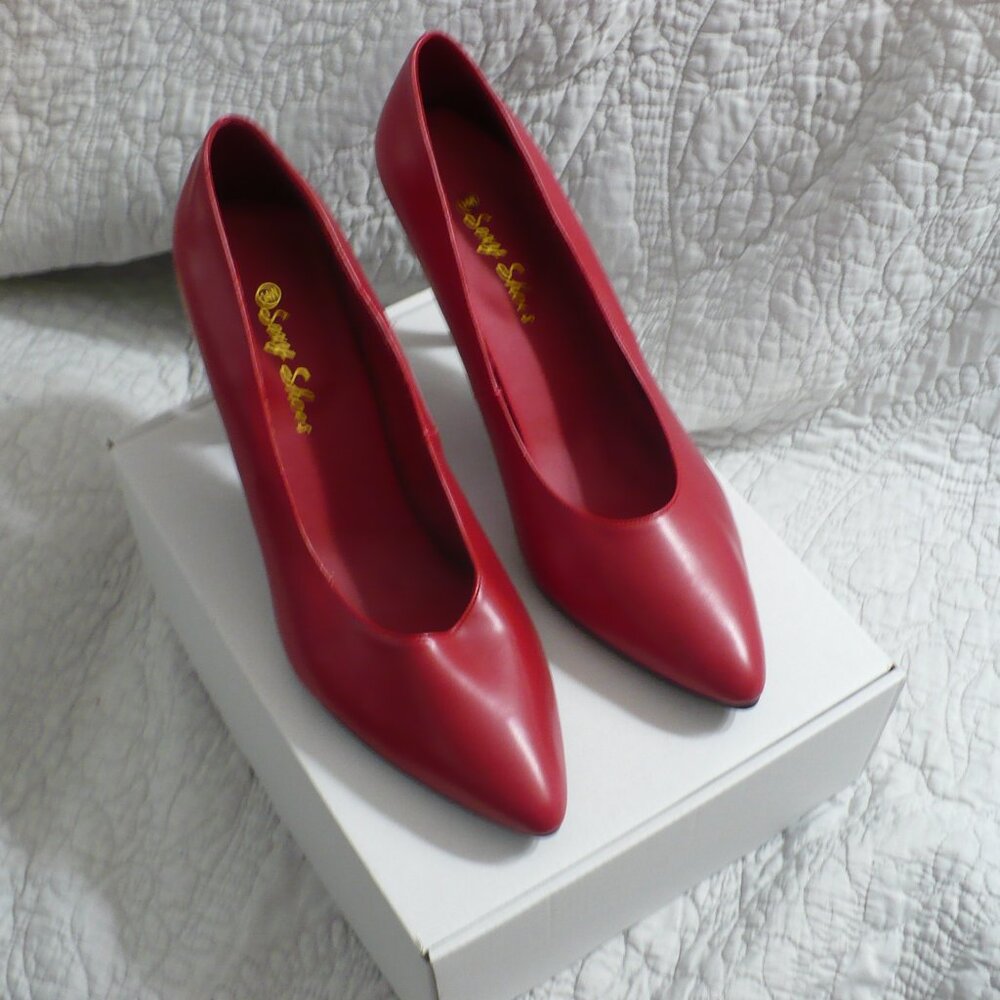 Sexy Shoes Red Pumps- Size 14W- Excellent Used Condition
